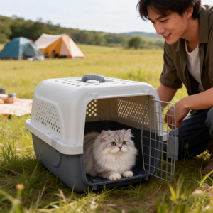 बिल्लियों और कुत्तों के लिए बटन के साथ पर्यावरण के अनुकूल सांस बड़ी क्षमता पालतू परिवहन बॉक्स कैरियर मामला - Product Image 2