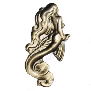 Hand Carved Natural Sheen Golden Obsidian Crystal Mermaid For Gift