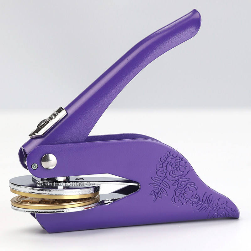 Pince à estamper - violette (gravure incluse)