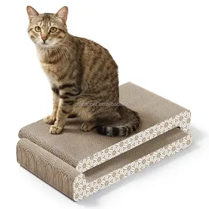 Eco-Friendly Cardboard Scratcher 2-in-1 Cat Pad L Shape Cat Scratcher