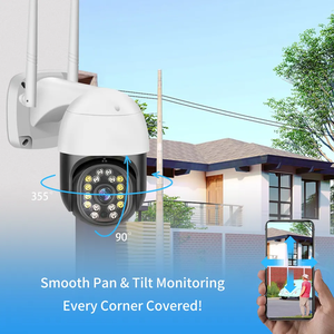 Ngoài trời <span class=keywords><strong>HD</strong></span> IP Camera tầm nhìn ban đêm 1080P Độ Phân Giải H.265 nén video Nhận dạng khuôn mặt lưu trữ đám mây phát hiện chuyển động Email - Product Image 4