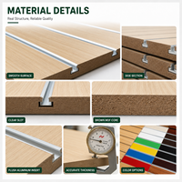Panneau mural en MDF rainuré, panneau acoustique en fibre de bois, bande décorative rainurée pour intérieur, 1220x2440mm