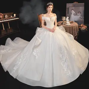 法国大师婚纱2022新款欧美新娘气质超仙女梦幻尾裙