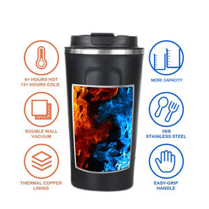 Bouteille d'eau intelligente à LED avec logo personnalisé, 510 ml 380 ml, tasse de voyage isotherme, gourde à double paroi en acier inoxydable pour café - Product Image 3