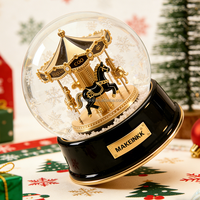 Boule d'eau en résine peinte écologique, décoration de Noël, cadeau personnalisé, souvenir de luxe, construction de globe à neige d'eau de Noël