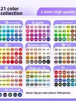 Lot de 500g de perles EVA Perler de 221 couleurs, style MardStyle, pack de recharge Fusion, kit complet pour loisirs créatifs DIY, 26mm, unisexe, 14 ans et plus