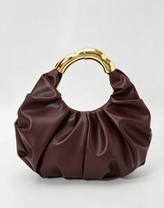 Bolso de Mano Ginee -2026 con Diseño Personalizado, Nueva Tendencia, Asa en Forma de Bambú, Textura Arrugada, Estilo Casual para Damas, Forma de Nube - Product Image 1