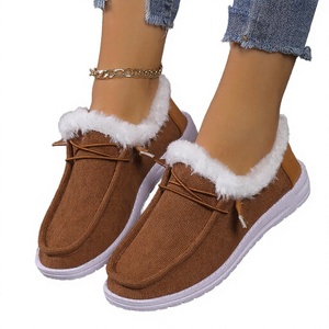 Chaussures d'hiver décontractées unisexes à lacets, grande taille, en coton imperméable, antidérapantes, avec doublure en fourrure, pour le commerce extérieur - Product Image 2