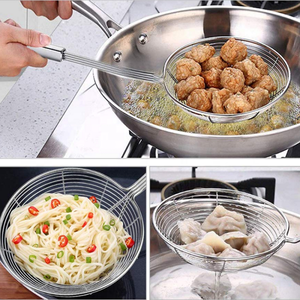 <span class=keywords><strong>Ustensile</strong></span> de cuisine en acier inoxydable, solide, passoire, écumoire, louche, <span class=keywords><strong>ustensile</strong></span> pour frites et poisson - Product Image 4