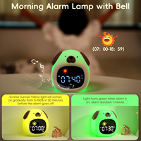 Mignon Chien Ours Chat Hibou Toucher Veilleuse USB Rechargeable Antichute Sommeil Formation Horloges Ok pour Réveil Horloge pour Enfants Chambre