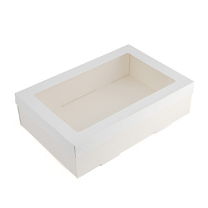 <strong>White</strong> Coated Paper Flat Box Disposable Outdoor Camping Barbecue Snack Takeout Sushi Afternoon Tea Greaseproof Food Packaging - Product Image 5