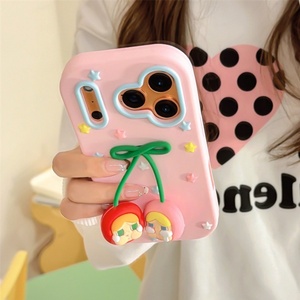 เคสโทรศัพท์ซิลิโคน 3 มิติ ลายการ์ตูนเด็กน้อยน่ารัก สีชมพู ประดับดาว สำหรับ iPhone 17 Pro Max 13 ป้องกันการกระแทก - Product Image 5