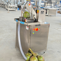 Automatische Kokosnoothalvings-En Kraakmachine Met Stripper En Dunschiller 220V Fruitverwerkingsapparatuur