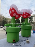 Fleur de piranha géante gonflable avec lumière LED, fleur de cadavre gonflable pour la décoration