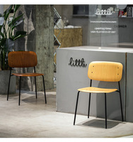 Vente en gros de mobilier de maison moderne et vintage chaise de salle à manger en métal en bois marron pour restaurant industriel bistro