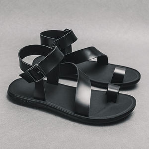 Summer Genuine Leather Breathable Mens Flat Sandals 2025 New Stylish Designer <b>Shoe</b> Outdoor <b>Beach</b> men Women walking Style <b>shoe</b> - Product Image 2