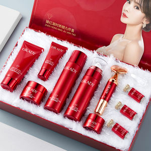 Kit OKADY Carnosine Acétyl Hexapeptide-8 à l'Acide Hyaluronique pour Hydrater, Donner un Teint Rosé, Anti-Âge et Éclatant, Ensemble de Soins de la Peau avec Accessoire de Massage - Product Image 1