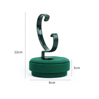 Support de présentation de montre de luxe sur mesure vert émeraude, présentoir de table en microfibre pour montres de marque, accessoires de présentation de montres, support de bracelet, en stock