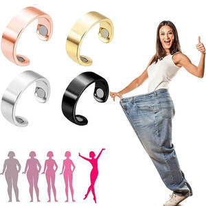 Anillos magnéticos de desintoxicación para adelgazamiento, anillos de terapia magnética de drenaje linfático ajustable para hombres y mujeres, 2 uds. - Product Image 1