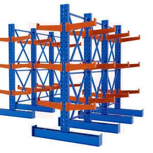Heavy Duty Steel Cantilever Storage Racks Double-Sided Storage <strong>Shelf</strong> <strong>Warehouse</strong> 4 Layers <strong>Metal</strong> Cantilever Racking - Product Image 2