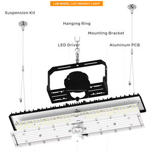Lampada Industriale Tri-proof 250W 220V-240V 185Lm/W, Luce LED Lineare Sospesa con Sensore Integrato - Product Image 1