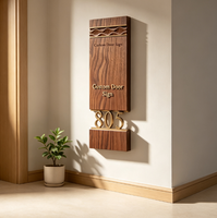 Plaque de porte en pierre de travertin naturel, éclairée par LED, durable et luxueuse, pour numéro de maison, personnalisable, pour hôtel, adresse de chambre, décoration