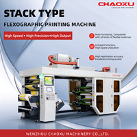 Mesin Cetak Flexo Tipe Stack 2-6 Warna untuk Plastik Film