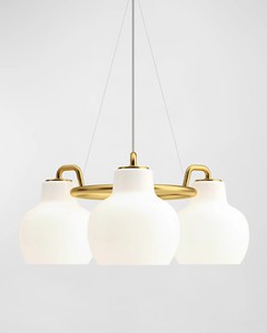 โคมระย้าทองเหลืองเชิงเส้นที่มีเฉดสีกระจกฝ้าแสงที่ทันสมัยเรียบง่ายสำหรับห้องครัวเกาะ - Product Image 3