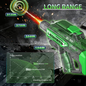 ปืนฉีดน้ำแบตเตอรี่ขนาด 140 มล. สำหรับเล่นเกมยิงปืนกลางแจ้งในฤดูร้อน ขายส่งแบบแพ็คคู่ ปืนของเล่นใสสำหรับเด็ก - Product Image 2