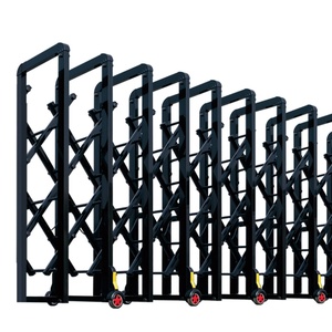 Barrière de sécurité routière manuelle extensible en aluminium de haute qualité, clôture temporaire coulissante pour le contrôle des foules, idéale pour les gares ferroviaires - Product Image 1