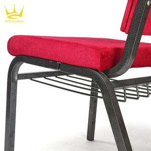 Fundas de sillas de auditorio de Iglesia personalizadas de alta calidad baratas para silla de iglesia de teatro moderna de Metal <span class=keywords><strong>Pastor</strong></span> con estante para libros - Product Image 5