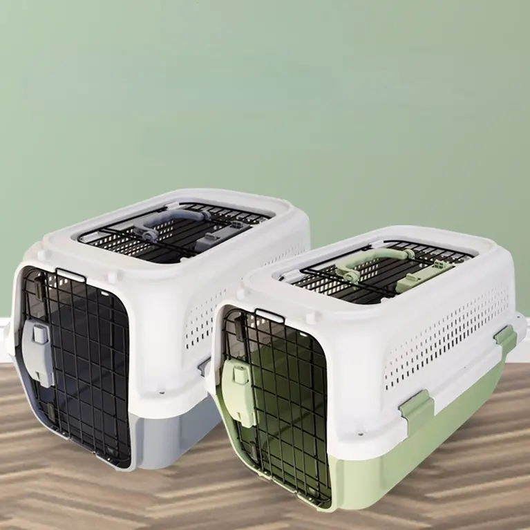 ジョイファミリー卸売犬輸送ボックスペット旅行ケージバッグキャリアペット旅行便利なボックス犬小屋ペットエアボックス