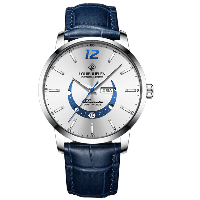 OEM LOUIE JUELEN L-9284 Watches New Men's Quartz Watches Fashion Luminous Hands with Calendar 3ATM Waterproof Men's Watch