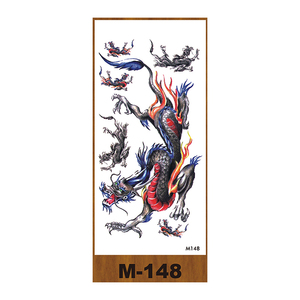 Fabbrica personalizzata impermeabile body art temporaneo animale drago serpente 3D realistico trasferimento dell'acqua adesivi tatuaggio per uomini e donne - Product Image 4