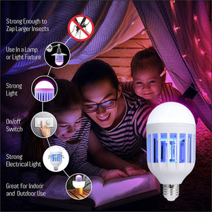 Bombilla LED de doble propósito E27 para matamosquitos con boca de tornillo, descarga eléctrica para iluminación del hogar, multiusos - Product Image 3