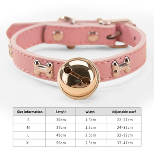Factory Cheap Colorful PU Cute Small Personalized Cat <strong>Collar</strong> <strong>Dog</strong> <strong>Collar</strong> with <strong>Bell</strong> - Product Image 5
