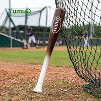 YumuQ Custom Batte d'entraînement en bois de bambou 18" / 21" pour baseball et softball, à une main, pour l'entraînement au frappeur et au lanceur (Fungo)