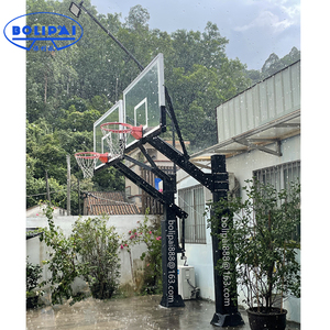 ระบบห่วงบาสเกตบอลเกรดเชิงพาณิชย์ ขนาด 72"x42" กระจกนิรภัย เสาเหล็กชุบสังกะสีแบบจุ่มร้อน มีบริการ OEM/ODM - Product Image 3