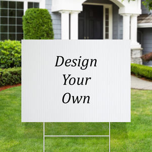 カスタマイズ可能な屋外UV印刷、耐久性のある不動産広告用ヤードサイン（H型杭付き） - Product Image 3