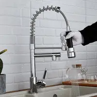 Faucet Brass Faucet Koen Hot Sale Brass Kitchen Faucet Pull Out With 2 Head Spray
