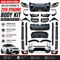 Kit carrosserie dynamique JC pour Land Rover Range Rover Evoque 2010-2015, mise à niveau 2016 : phares, feux arrière, pare-chocs, calandre, jupes latérales