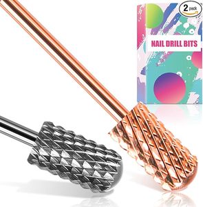 2 Brocas de Carburo de Tungsteno para Uñas, Tipo Barril Grande, para Remover Cutículas y Gel Acrílico - Product Image 1