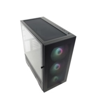 Boîtier PC Gaming EATX en Métal Plein avec Panneau Frontal Amovible en Maille, Côtés en Verre Trempé, Construction en Alliage d'Aluminium, Tour Noire (OEM/ODM)