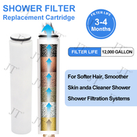 Filter mandi genggam untuk menghilangkan klorin fluorida pelembut air mengurangi gatal kering logam berat lainnya
