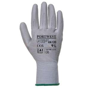 PORTWEST - VA120G7RM Guante de Palma gris de poliuretano-GUANTES EAN 5036108271818 - Product Image 2