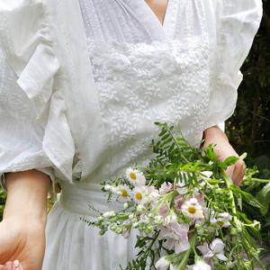 Francés Retro INS Lolita Falda larga de encaje Floral Chef algodón <span class=keywords><strong>camarero</strong></span> uniforme cocina cafetería cocina restaurante delantales - Product Image 5