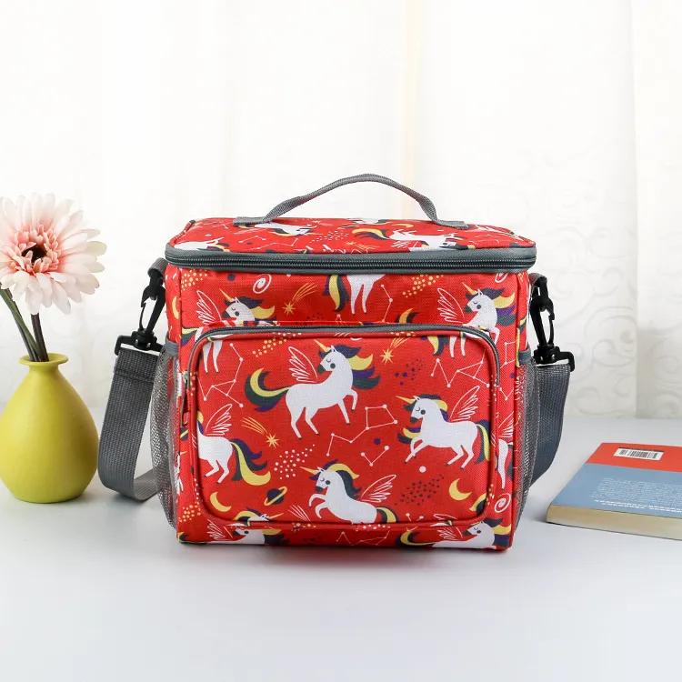 7L Portable Children's Lunch Bag Thermal Kid Picnic Box Cooler Bag Thermo Cool Insulation Bag with Animal print