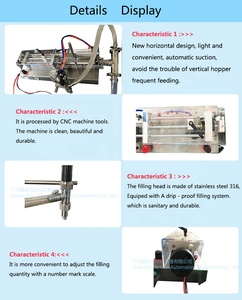 Machine de remplissage horizontale semi-automatique manuelle pour crème, confiture, savon liquide, pâte et gel, shampoing – Direct Usine - Product Image 3