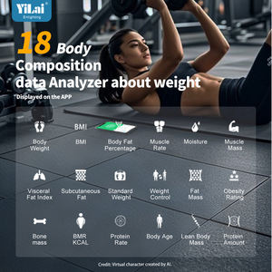 टैफ्ट डिस्प्ले स्मार्ट स्केल शरीर वसा वजन विश्लेषण स्मार्ट स्केल व्यक्तिगत डिजिटल बाथरूम शरीर bmi दिल दर शरीर वसा स्केल - Product Image 3