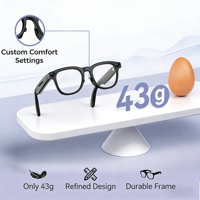 Lunettes Intelligentes IA de Traduction en Temps Réel, Design Barre, GPS, Android, Enregistrement Vidéo 1080p, Photographie, Minutes de Réunion, Écran OLED, Plastique